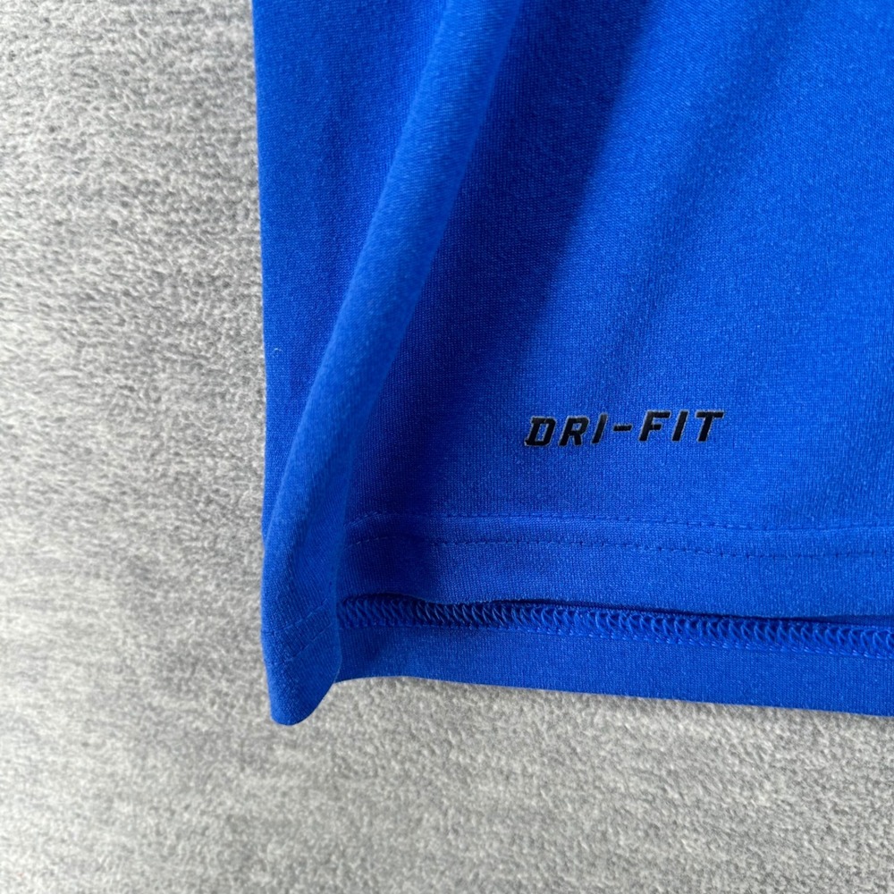 Nike Dri-Fit T-Shirt Mens Medium Blue Short Sleeve Performance Training Swoosh - Picture 4 of 8